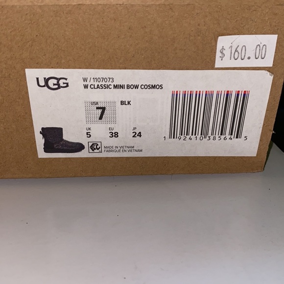 UGG COSMOS MINI BOW SIZE 7 - Picture 3 of 5